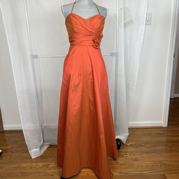 Vintage 80s Jim Hjelm silk iridescent midi dress halter neck retro Small summer - Picture 1 of 10